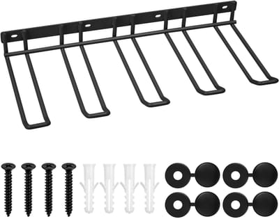 Unyqoos ® Gereedschapsopslag Wandhouder voor Elektrisch Gereedschap met Vier Sleuven en Metaalconstructie