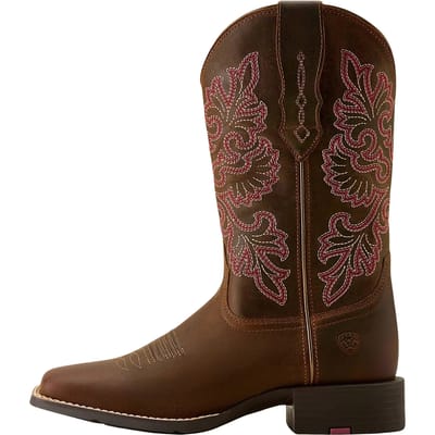 Westernlaarzen voor dames Ariat Round Up Wide Square Toe StretchFit