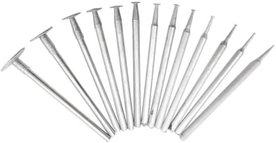 Dailygoods - Diamant slijpboorset - 13 stuks - Hoogwaardig en duurzaam - 2,35 mm schacht - Voor glas en steen - Voor rotatiegereedschap