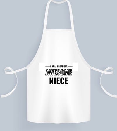 Akyol - i am a freaking awesome niece Keukenschort - Nicht - de meest geweldigste nicht - verjaardagscadeau - verjaardag - cadeau - cadeautje voor nicht - nicht artikelen - kado - geschenk - gift - 82 bij 71 cm