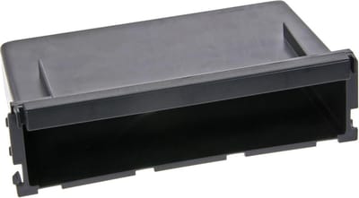 Opbergvak voor het ombouwen van een 2-DIN radiopaneel met 2-ISO installatie-uitsparing naar 1-DIN