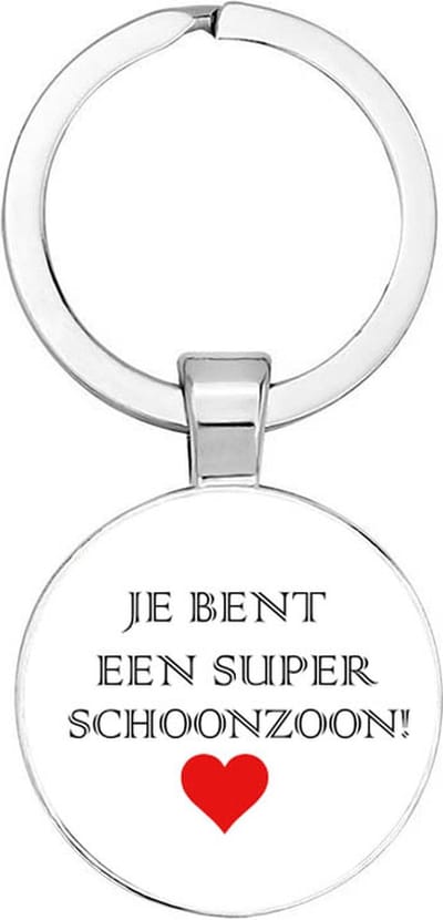 Akyol - Je bent een super schoonzoon Sleutelhanger - liefde - de liefste schoonzoon - familielid - cadeautje voor schoonzoon - familie - beste ooit - cadeau - verjaardag - kado - geschenk - gift - verrassing - liefste ooit - 2,5 x 2,5 CM