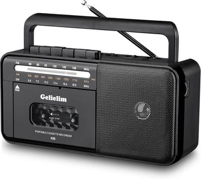 Cassettespeler met Bluetooth Radio en Opnamefunctie Draagbaar