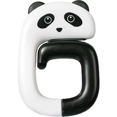 Bureaumontage Tas Houder Haak Schattig Panda Ontwerp Opvouwbaar Sterk Draagvermogen Onder Bureau black
