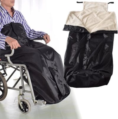 PolkaHome Premium rolstoelhoes met bont fleece waterdicht deken voetenzak - rolstoelkussen scootmobiel beenwarmer senioren - rolstoel