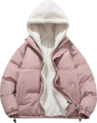 Livano Parka Heren - Winterjas - Sherpa - Voor Heren - Jas - Winter - Volwassen - Extra Zacht - Roze - Maat XS