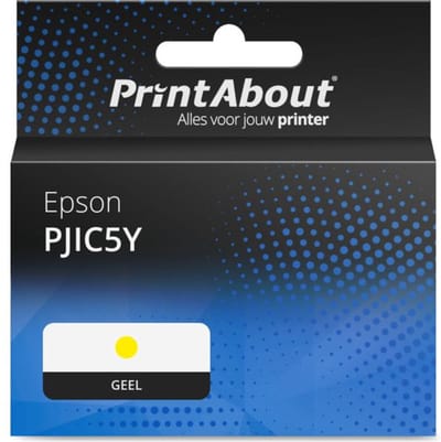 PrintAbout huismerk Inktcartridge PJIC5Y Geel Geschikt voor Epson