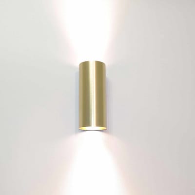 Artdelight - Wandlamp Roulo 2 lichts H 15,4 Ø 6,5 cm mat goud