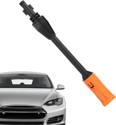 Hogedruk slang - Reinigingsmondstuk - Auto reinigen - Vermindert terugslag - 32 cm lengte - Grijs