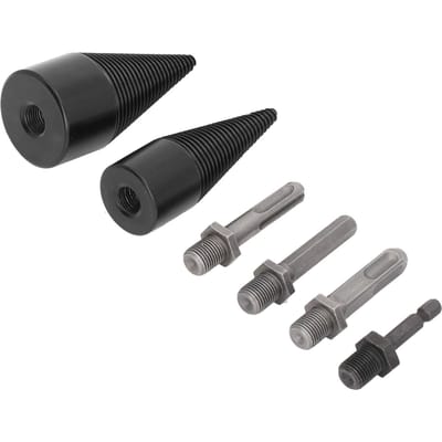 6 Stuks Houtkloofboor 32mm 42mm Afneembare Heavy Duty Kloofkegel Boor met 4
