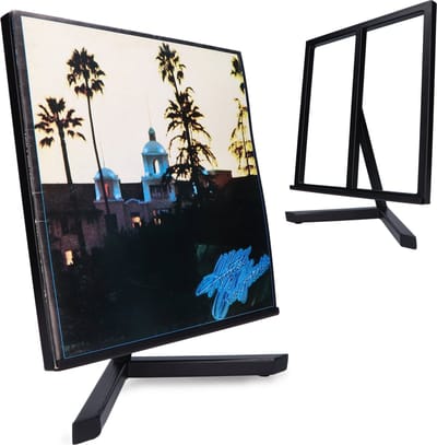 LP Vinyl Houder Standaard Classic - Rek Opbergsysteem / Platenhouder / Platenrek - Woondecoratie - Mat Zwart Metaal