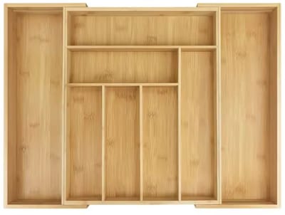 Besteklade Organisator - 6-8 Compartimenten Keukenlade - Keukengerei Houder voor Mes, Vork en Lepel