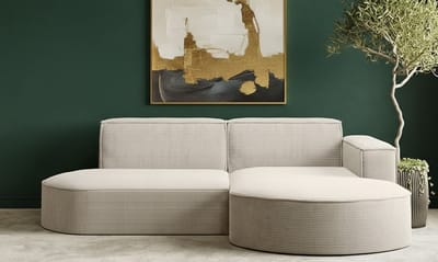 MODENA Studio Hoekbank L-vorm - L-vorm Stijlvolle, Comfortabele Relaxbank Voetenbank, - Medahomestore
