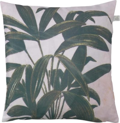 Dutch Decor LUNA - Sierkussen 45x45 - wit / beige - botanisch - Inclusief binnenkussen