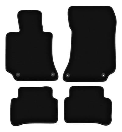BASIC zwarte veloursmatten voor: Mercedes E W212 sedan, stationwagen, coupé (2009-2016)