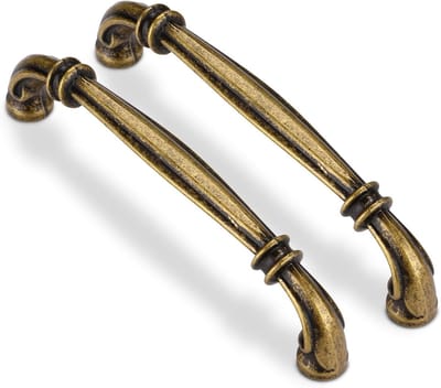 Vintage Antieke Messing Kastgrepen - 96mm Gatafstand - Retro Lades en Deuren Handgrepen voor Keukenmeubels en Interieurdecoratie