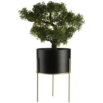 LoftPlant Elegance - Plantenstandaard - Modern loftdesign - Staalconstructie - Goudkleurig met zwarte inzet