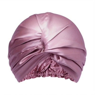 Livano Zijden Slaapmuts - Satijnen Nachtmuts - Silk Bonnet - Sleep Cap - Haarverzorging - Satin - Verstelbaar - Voor Zacht & Stralend Haar - Paars