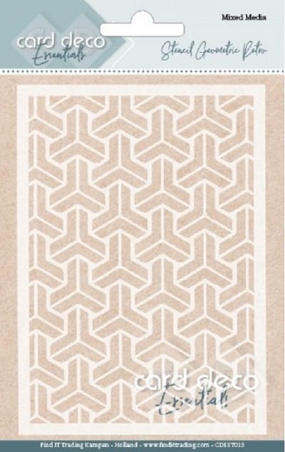 Card Deco Essentials - Mixed Media Stencil - Geometric Retro