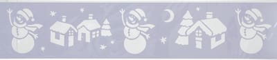 Feeric Christmas Kerst decoratie raamsjablonen - sneeuwpoppetjes - 12 x 60 cm -raamversiering