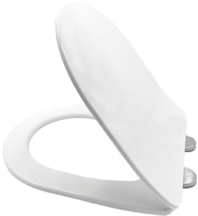 Toiletbril - WC Deksel - Stil Sluiten - Snelle Reiniging - D-vorm - Wit