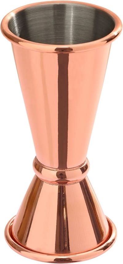 Japanese Jigger - Barmaatje - Cocktail maatbeker - Сocktailmaatje - Roestvrij staal (20/40 ml), koper optiek