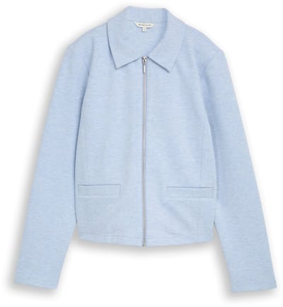 Tom Tailor - Regular fit jas met rits - Maat XL - kentucky blue melange