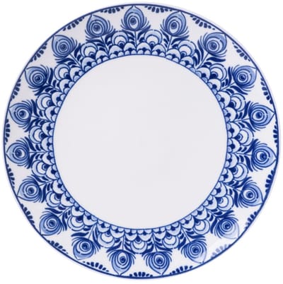 Gebaksbordje Paauw Blauw -