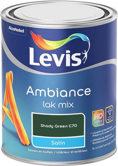 Levis - Ambiance Lak Satin Mix - Shady Green C70 - Mengverf - 1 L
