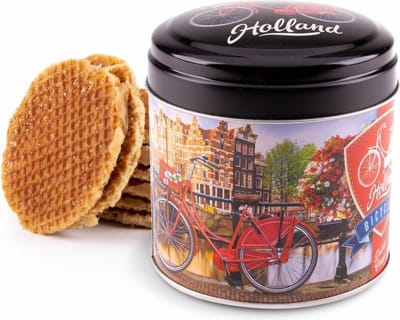 Matix - Blik met stroopwafels - Holland - Brug met fiets