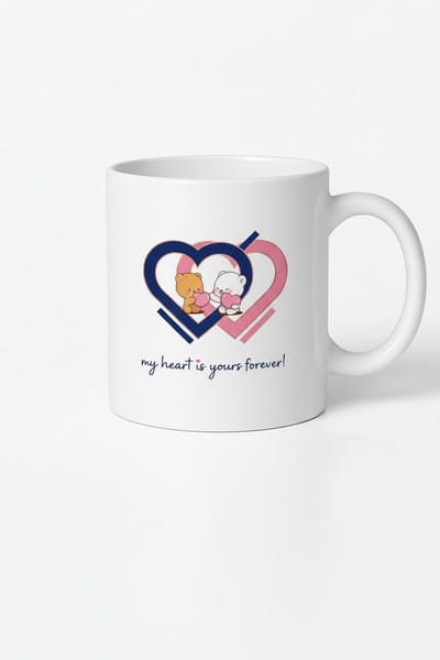 Liefdesmok 'My Heart is Yours Forever' met Schattige Beren & Harten - Romantisch Cadeau