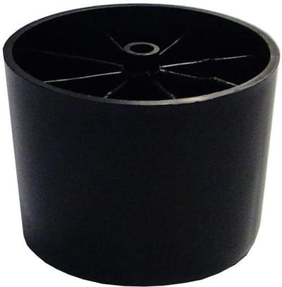 Meubelpoot zwart rond Ø 9 cm en hoogte 7 cm van kunststof - Set van 4 stuks