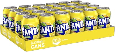 Frisdrank fanta lemon zero blik 330ml - 24 stuks