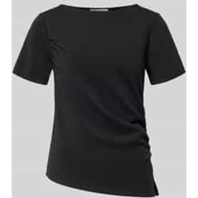 My Essential Wardrobe Mwhelle Assymetric Tee Tops & T-shirts Dames - Shirt - Zwart - Maat L