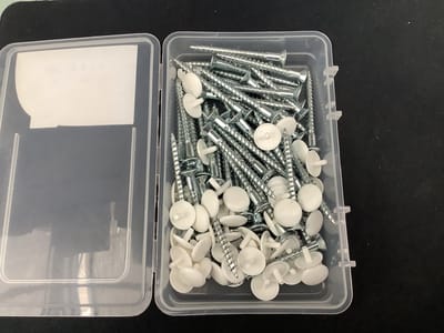Deltafix spaanplaatschroef platkop / kruiskop / met kopboring en stiftkap wit verzinkt 4.5 x 45 mm 50 st.