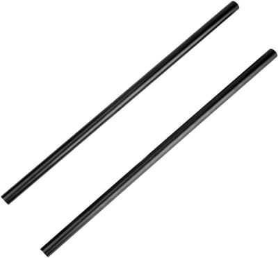 15mm Rods van Zwart Aluminium voor Schoudersteun Systeem van 40cm - Set van 2 voor Camera Stabilisatie en Filmen
