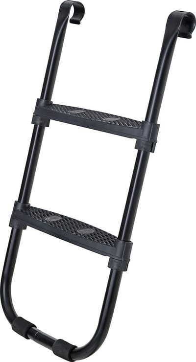 THUISCO Trampolineladder met brede treden zwart SLD76BK