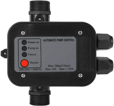 Allecto - Automatische drukregelaar - Zelfaanzuigende pomp - Bescherming tegen watertekort - Zwart - Tuinpomp - Duurzaam materiaal - Geschikt voor ...