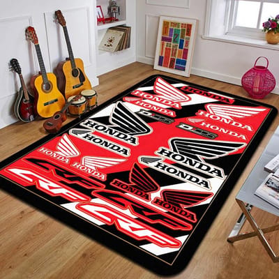 H-Honda tapijt bedrukt mode yogamat antislip tapijt slaapkamerdecoratie buitentapijt slaapkamer verjaardagscadeau 60*90cm