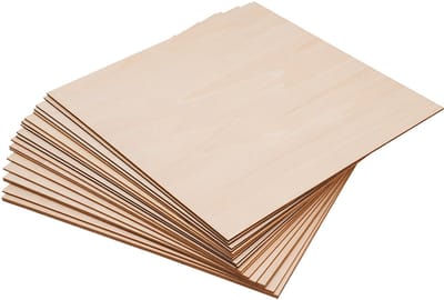 NAVOBIZ 30 stuks houtplaten - Lindehout - Hout panelen - Gladde afwerking - 40x40cm - 3mm dik - Voor CNC en lasersnijden