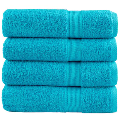 vidaXL - Badhanddoeken - SOLUND - 4 - st - 600 - g/m² - 70x140 - cm - turquoise