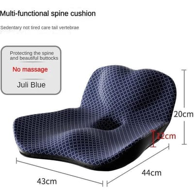 Coussin orthopédique en mousse à mémoire de forme pour siège de bureau, coussin pour siège de voiture, grand coussin pour soulager les douleurs du coccyx 44x43x20CM gray