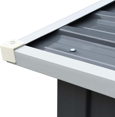 Tuinhuis Metaal - Houten Schuur - Brandhout Opslag - Verhoogde Bodem - 172 x 91 x 154 cm - Grijs