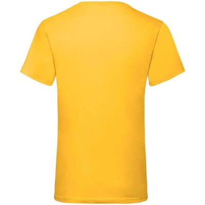 Fruit of the Loom Heren Waarde V Hals T-shirt (Zonnebloem)