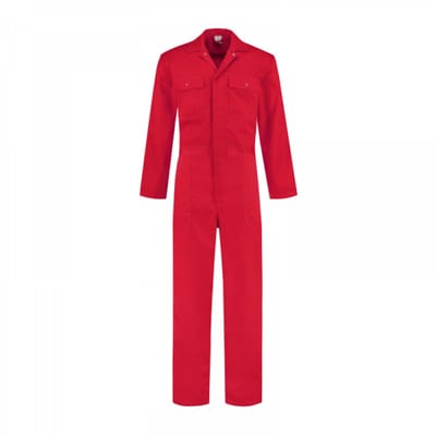 Overall polyester/katoen rood maat 51