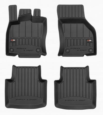 Frogum 3D Rubberen Vloermatten Set – Geschikt voor VOLKSWAGEN Arteon vanaf 2017 – 4-delig – TPE Premium Kwaliteit – Extra Hoge Rand 6 cm – Geurloos – Zwart