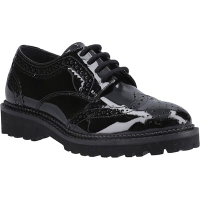Hush Puppies Gabi Lace Up Meisjes Zwart Leren Brogues
