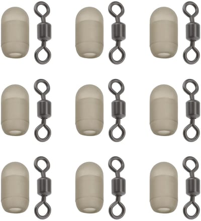 Dailygoods- Stopper 20 Stuks - Anti-tangle Beads - Rotatie Stopper - Rubber Stopper - Geschikt voor Vissnoer tot 5 lbs - 4x7mm Afmetingen - Visstopper