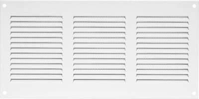 Paneir Airdesigns- metaal-300 X 150 -omgezette rand - opbouw - aanvoer & afvoer  - wit
