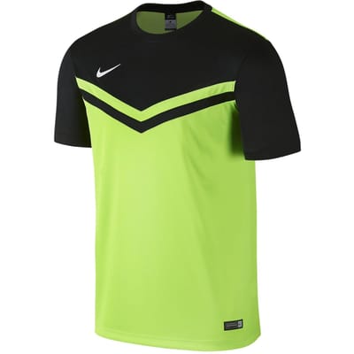 Nike Comfortabel T-shirt met Ronde Hals en Korte Mouwen Heren Tops Zwart Groen 608023-302 L black